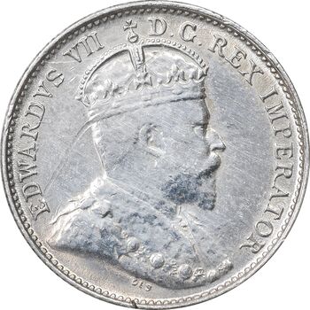 سکه 5 سنت 1903 ادوارد هفتم - 21 برگ - EF45 - کانادا