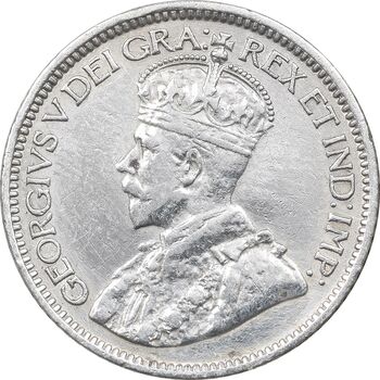 سکه 10 سنت 1913 جرج پنجم - EF45 - کانادا