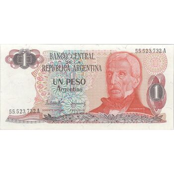 اسکناس 1 پزو بدون تاریخ (1983) جمهوری فدرال - PCL, JCGdS - تک - UNC63 - آرژانتین
