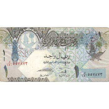 اسکناس 1 ریال بدون تاریخ (2008) حمد بن خلیفه آل ثانی - Abdullah Saud al-Thani & Youssef Hussein Kamal - تک - EF40 - قطر
