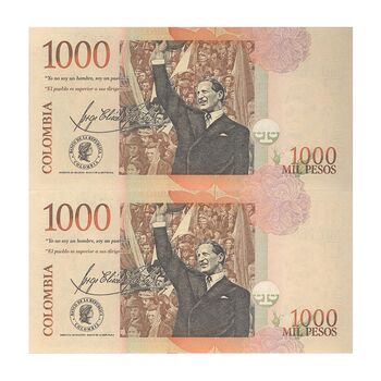اسکناس 1000 پزو 2015 جمهوری - جفت - UNC64 - کلمبیا