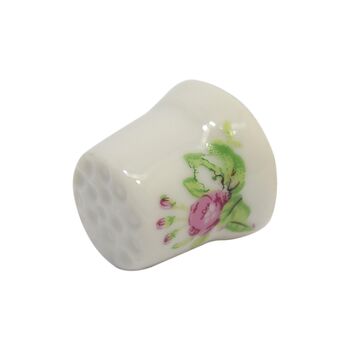 انگشتانه چینی قدیمی طرح گل - کد006548