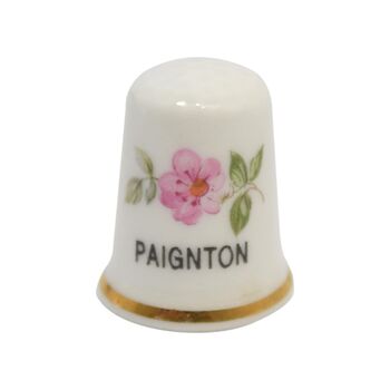 انگشتانه چینی قدیمی طرح گل - کد006553