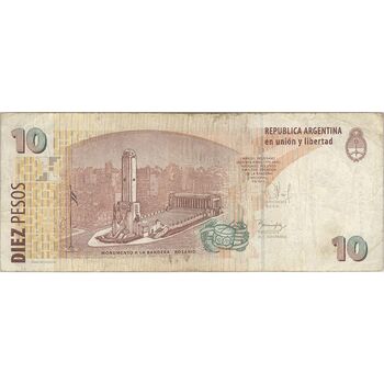 اسکناس 10 پزو بدون تاریخ (2014) جمهوری فدرال - JCF, JD¹ - تک - VF30 - آرژانتین
