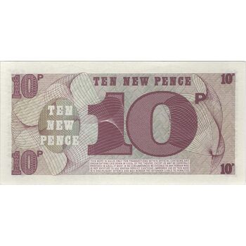 اسکناس 10 نیو پنس بدون تاریخ (1972) الیزلبت دوم - نیروهای مسلح بریتانیا - تک - UNC63 - انگلستان