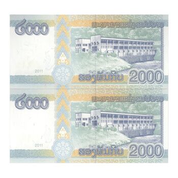 اسکناس 2000 کیپ 2011 جمهوری دموکراتیک خلق - جفت - UNC64 - لائوس