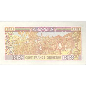 اسکناس 100 فرانک 2012 جمهوری - تک - UNC64 - گینه