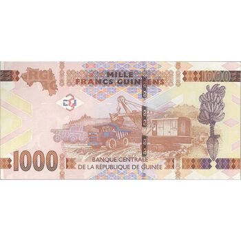 اسکناس 1000 فرانک 2015 جمهوری - تک - UNC64 - گینه