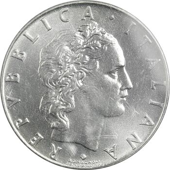 سکه 50 لیره 1972 جمهوری - MS66 - ایتالیا
