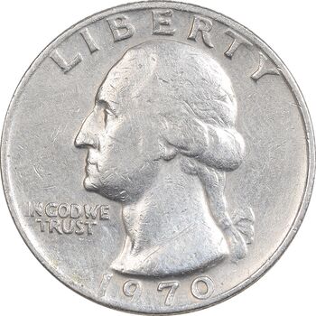 سکه کوارتر دلار 1970 واشنگتن - EF40 - آمریکا