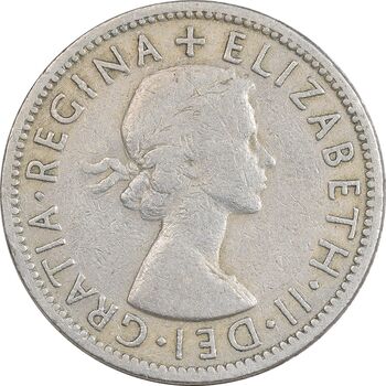 سکه 2 شیلینگ 1957 الیزابت دوم - EF40 - انگلستان