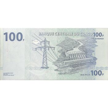 اسکناس 100 فرانک 2007 جمهوری دموکراتیک - تک - UNC63 - کنگو
