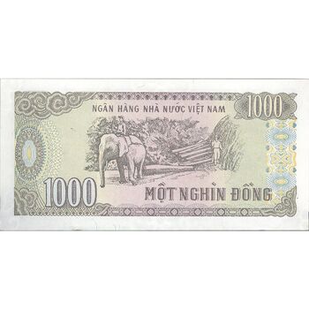 اسکناس 1000 دانگ 1988 (شماره سریال بزرگ) جمهوری سوسیالیستی - تک - UNC63 - ویتنام