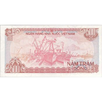 اسکناس 500 دانگ 1988 (شماره سریال کوچک) جمهوری سوسیالیستی - تک - UNC63 - ویتنام