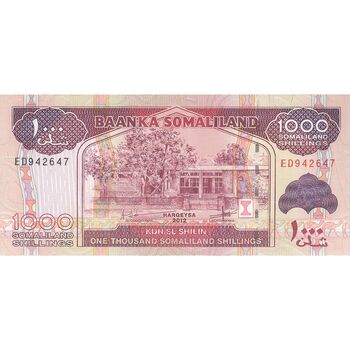 اسکناس 1000 شیلینگ 2012 جمهوری - تک - UNC64 - سومالی لند