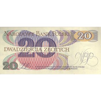 اسکناس 20 زلوتی 1982 جمهوری خلق - تک - UNC63 - لهستان