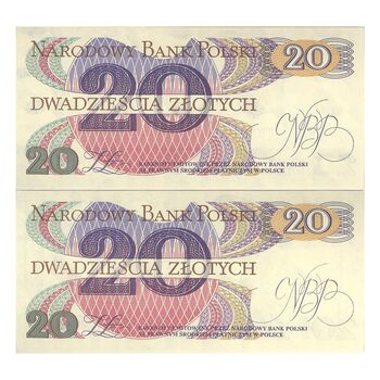 اسکناس 20 زلوتی 1982 جمهوری خلق - جفت - UNC63 - لهستان