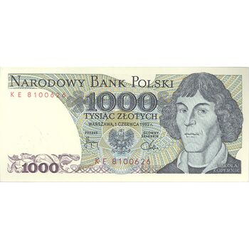 اسکناس 1000 زلوتی 1982 جمهوری خلق - تک - UNC63 - لهستان