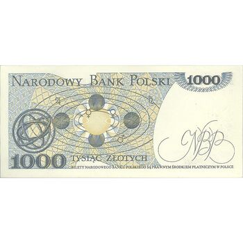 اسکناس 1000 زلوتی 1982 جمهوری خلق - تک - UNC63 - لهستان