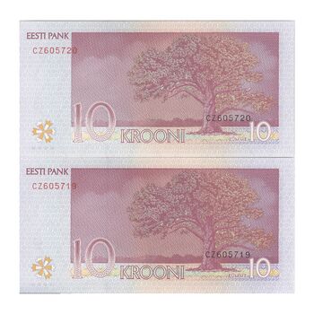اسکناس 10 کرونی 2007 جمهوری - جفت - UNC63 - استونی