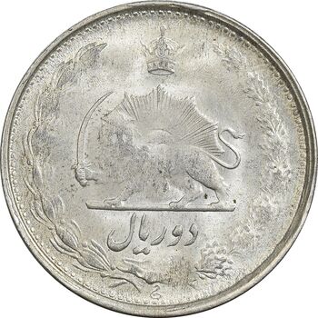 سکه 2 ریال 1323 - MS61 - محمد رضا شاه