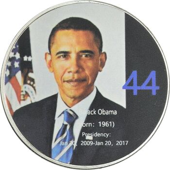 مدال یادبود باراک حسین اوباما دوم رئیس جمهور آمریکا - PF67 - ایالات متحده آمریکا