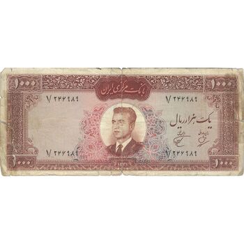 اسکناس 1000 ریال 1341 - تک - VG - محمد رضا شاه