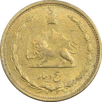 سکه 5 دینار 1318 برنز - MS61 - رضا شاه