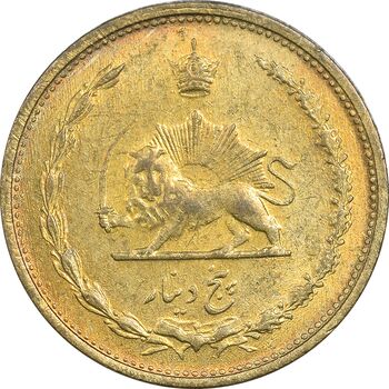 سکه 5 دینار 1318 برنز - MS61 - رضا شاه