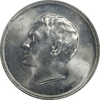 مدال نقره بیست و پنجمین سال سلطنت 1344 - MS64 - محمدرضا شاه