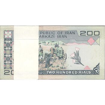 بسته اسکناس 200 ریال (نمازی - نوربخش) فیلیگران الله - شماره بزرگ - UNC - جمهوری اسلامی