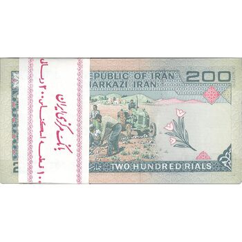 بسته اسکناس 200 ریال (نمازی - نوربخش) فیلیگران امام - شماره بزرگ - UNC - جمهوری اسلامی