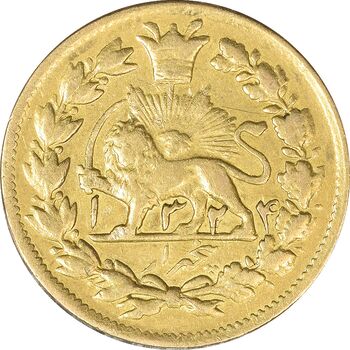 سکه طلا 5000 دینار خطی 1324 - EF45 - محمدعلی شاه