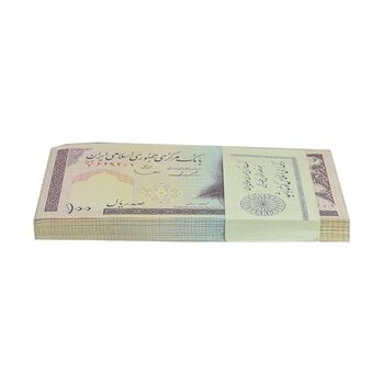 بسته اسکناس 100 ریال (ایروانی - قاسمی) - UNC - جمهوری اسلامی