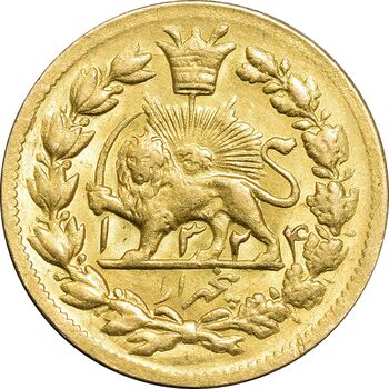 سکه طلا 5000 دینار 1324 خطی - MS61 - محمدعلی شاه