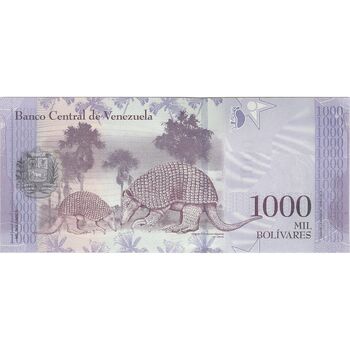 اسکناس 1000 بولیوار 2017 جمهوری بولیواری - تک - UNC62 - ونزوئلا