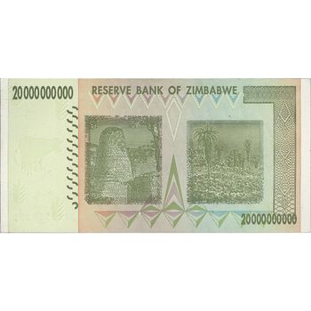 اسکناس 20000000000 دلار 2008 جمهوری - تک - UNC62 - زیمبابوه