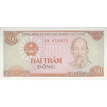 اسکناس 200 دانگ 1987 جمهوری سوسیالیستی - تک - UNC62 - ویتنام