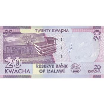 اسکناس 20 کواچا 2020 جمهوری - تک - UNC65 - مالاوی