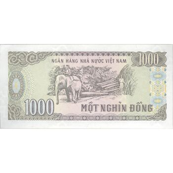 اسکناس 1000 دانگ 1988 (شماره سریال بزرگ) جمهوری سوسیالیستی - تک - UNC61 - ویتنام