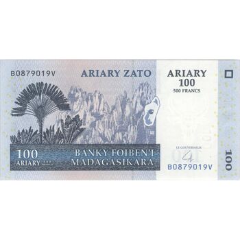 اسکناس 100 آریاری 2004 جمهوری سوم - Rasamoelina - تک - UNC64 - ماداگاسکار