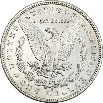 سکه یک دلار 1881S مورگان - MS63 - آمریکا