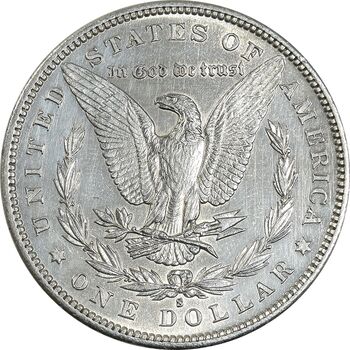 سکه یک دلار 1881S مورگان - MS63 - آمریکا