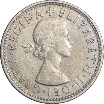 سکه 1 شیلینگ 1956 (سپر انگلیس) الیزابت دوم - EF40 - انگلستان