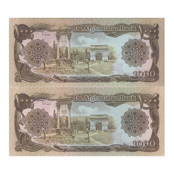 اسکناس 1000 افغانی 1370 جمهوری دموکراتیک - جفت - UNC63 - افغانستان