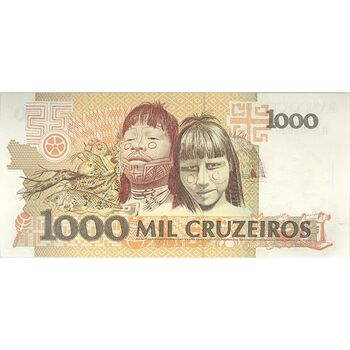 اسکناس 1000 کروزریو بدون تاریخ(1991-1990) جمهوری فدراتیو - تک - UNC63 - برزیل