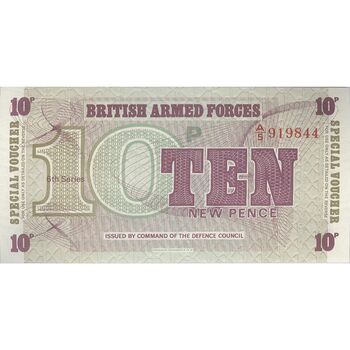 اسکناس 10 نیو پنس بدون تاریخ (1972) الیزلبت دوم - نیروهای مسلح بریتانیا - تک - UNC63 - انگلستان
