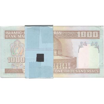 بسته اسکناس 1000 ریال (محمدخان - نوربخش) - UNC - جمهوری اسلامی