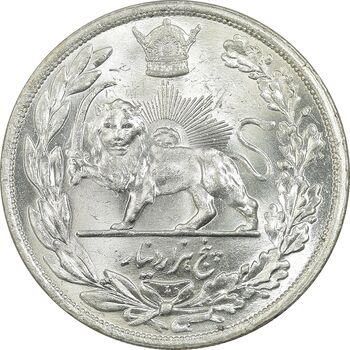 سکه 5000 دینار 1306 تصویری - ضرب لنینگراد - MS65 - رضا شاه