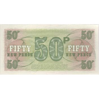 اسکناس 50 نیو پنس بدون تاریخ (1972) الیزلبت دوم - نیروهای مسلح بریتانیا - تک - UNC63 - انگلستان